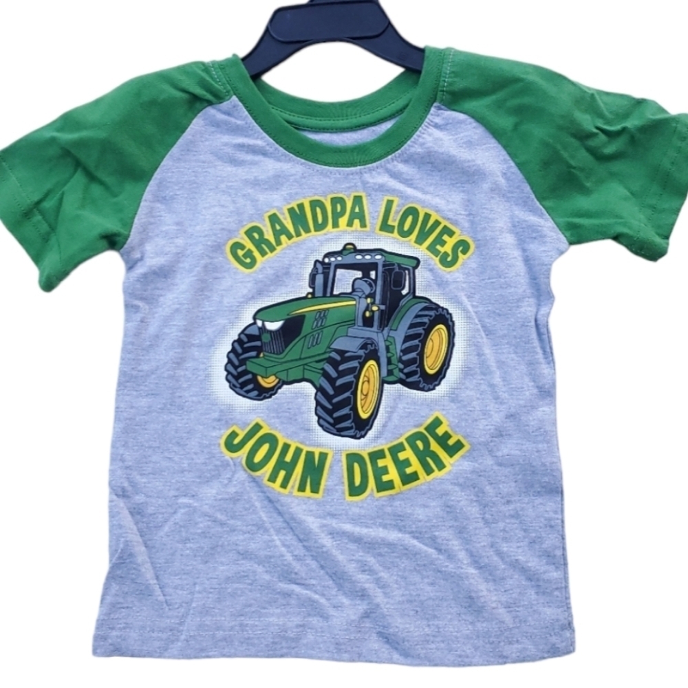 NWT John Deere T-Shirt Short-sleeve Gray|Green Baby Boys 18 Months